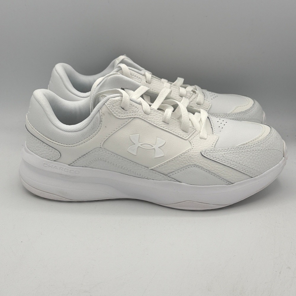 Under Armour Edge LTHR 4E Shoes Mens 10 4E White Training 3028602-100